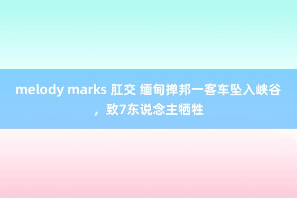 melody marks 肛交 缅甸掸邦一客车坠入峡谷，致7东说念主牺牲