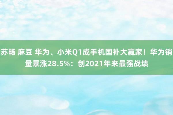 苏畅 麻豆 华为、小米Q1成手机国补大赢家！华为销量暴涨28.5%：创2021年来最强战绩