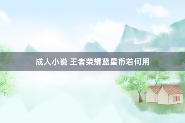 成人小说 王者荣耀蓝星币若何用