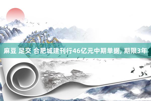 麻豆 足交 合肥城建刊行46亿元中期单据， 期限3年