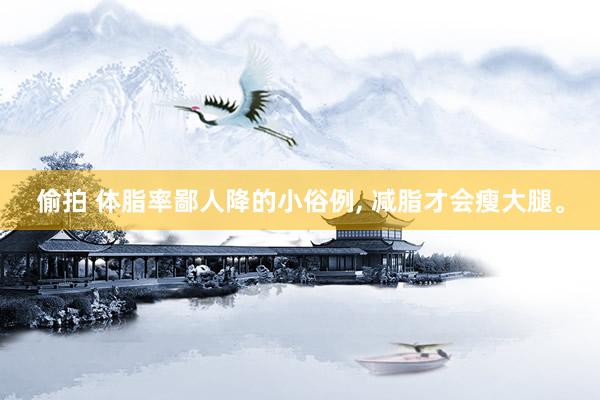 偷拍 体脂率鄙人降的小俗例， 减脂才会瘦大腿。